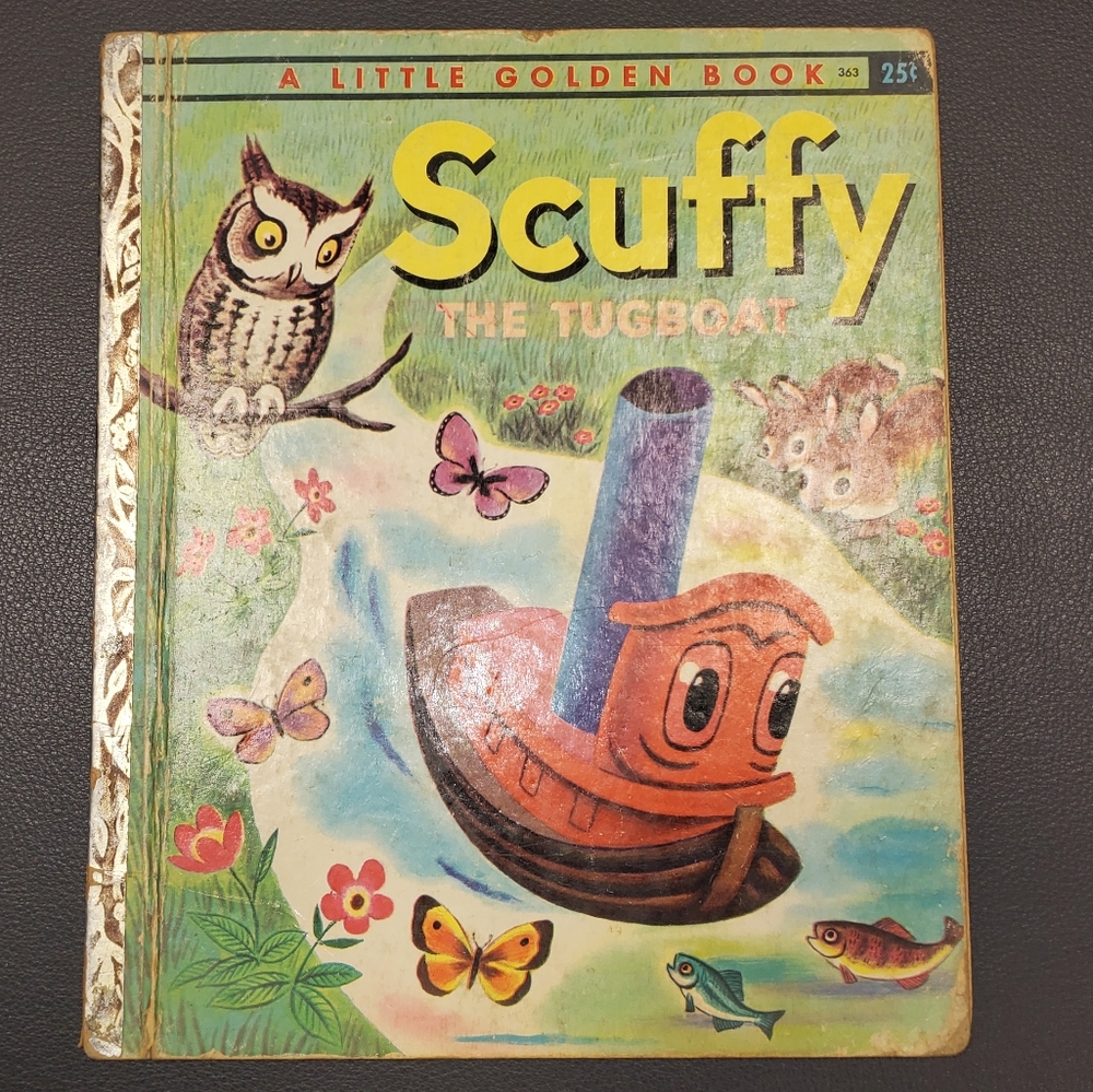 Vintage 1955 Scuffy the Tugboat -‎ Little Golden Book, Simon & Schuster